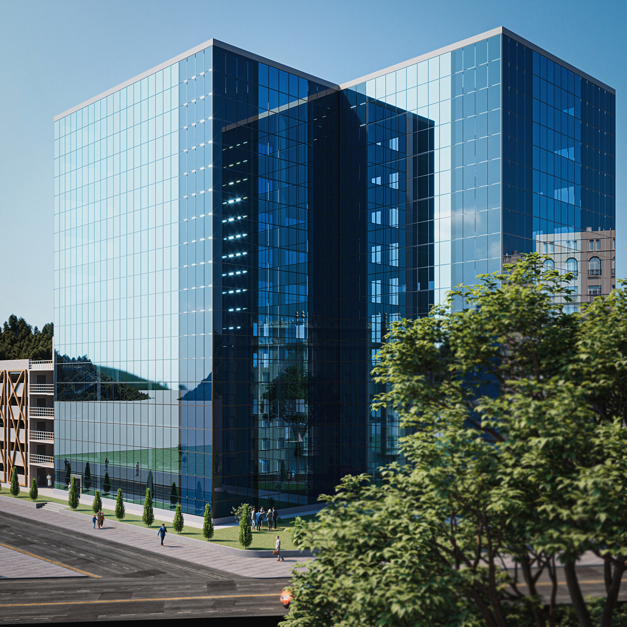 Modern Glass Tower